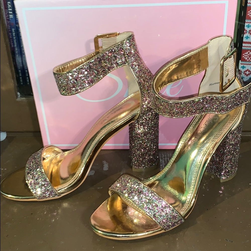 Rose Gold Glitter Heels